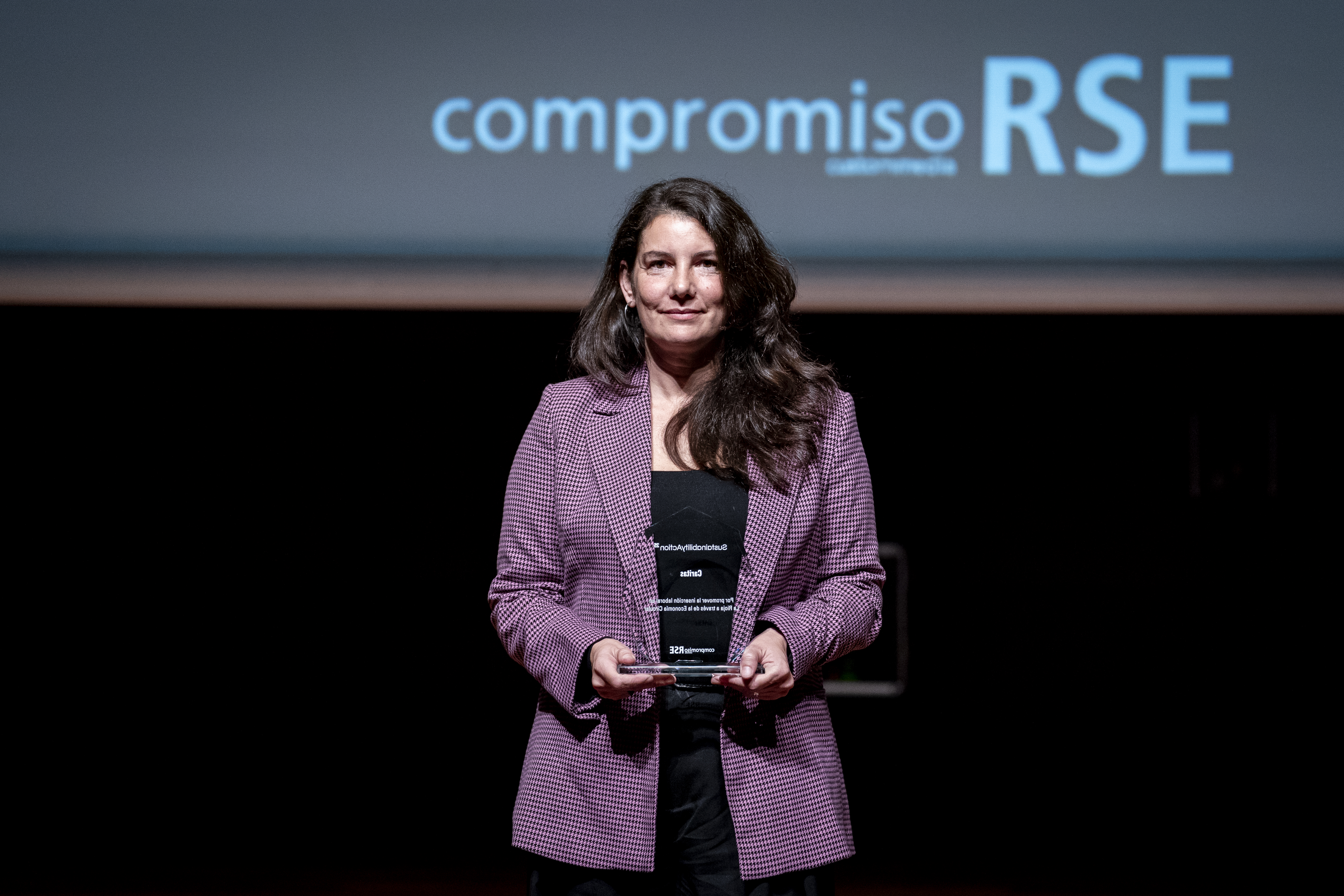 La gerente recibe el galardón